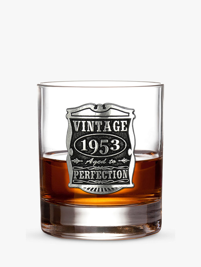 English Pewter Company Vintage Years Whisky Tumbler, 70th Celebration, 1953