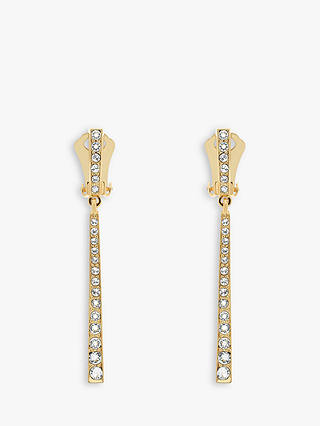 Emma Holland Swarovski Crystal Clip-On Drop Bar Earrings