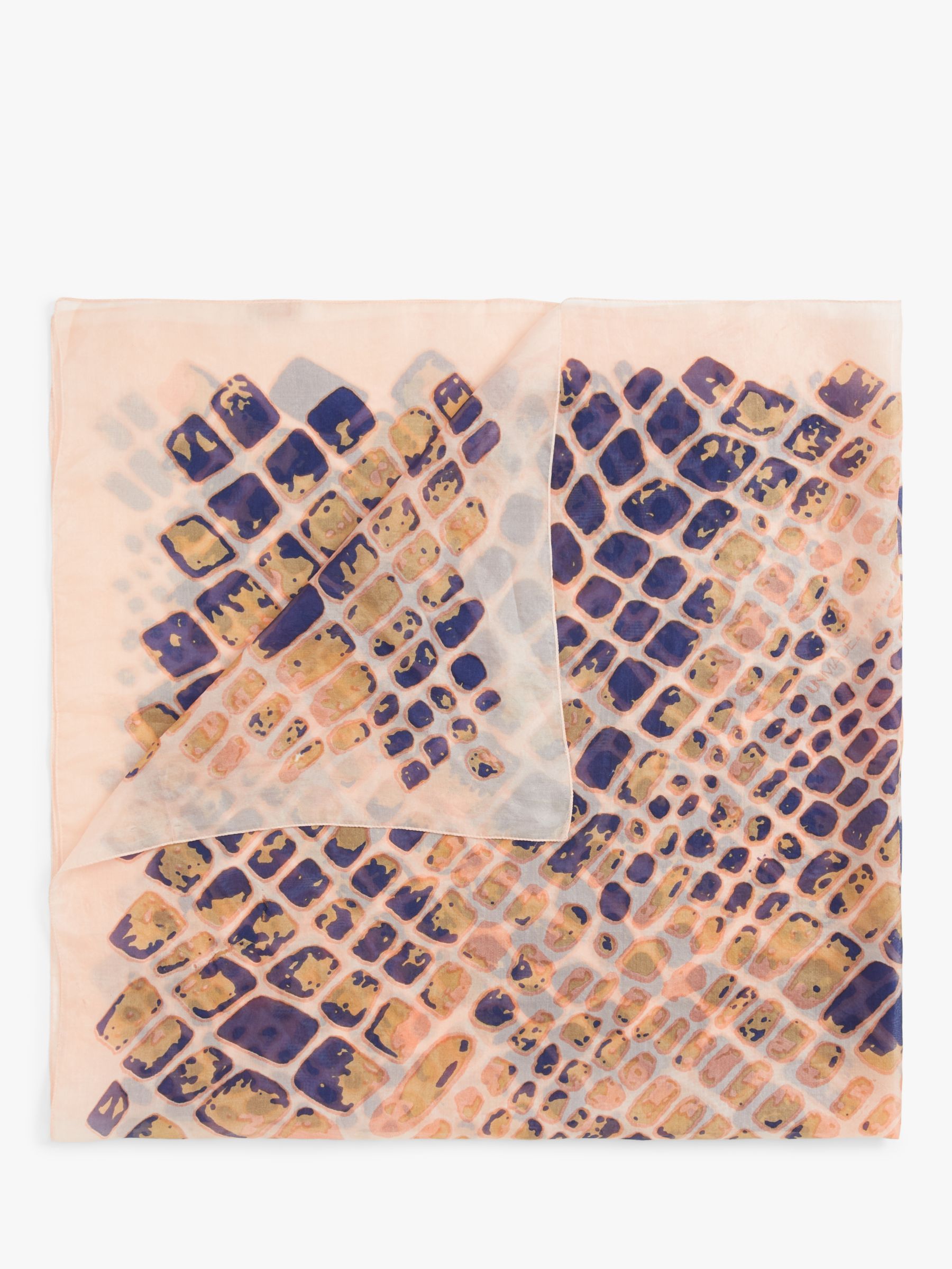 Unmade Dadiva Silk Abstract Print Scarf, Primrose Pink