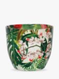 Ivyline Monza Tropical Floral Indoor Ceramic Planter, 17cm, Green/Multi