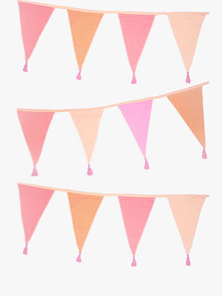 Talking Tables Rose Gold Fabric Bunting, 3m
