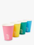 Talking Tables Rainbow Brights Home Recyclable Cups, 340ml, Set of 8