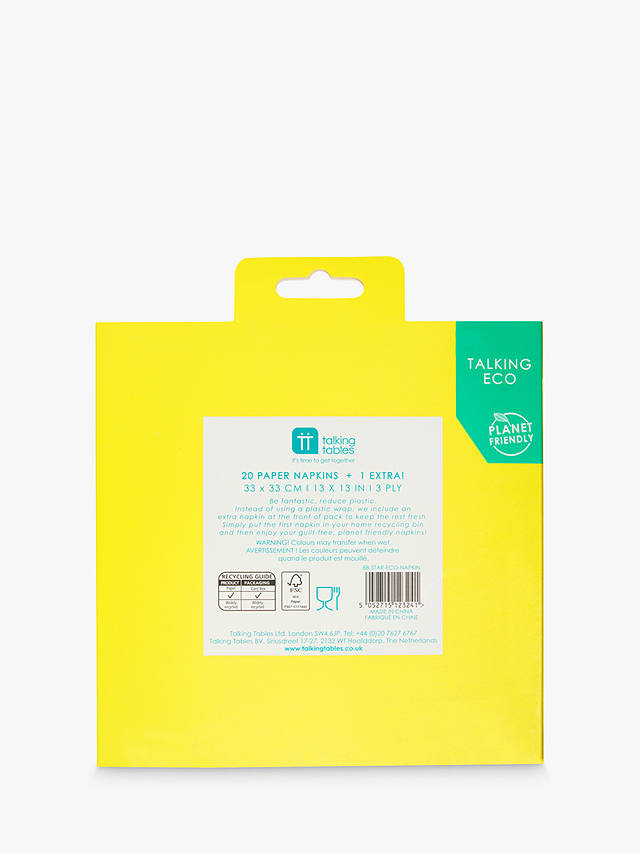 Talking Tables Star Home Recyclable Paper Napkins, Pack of 20