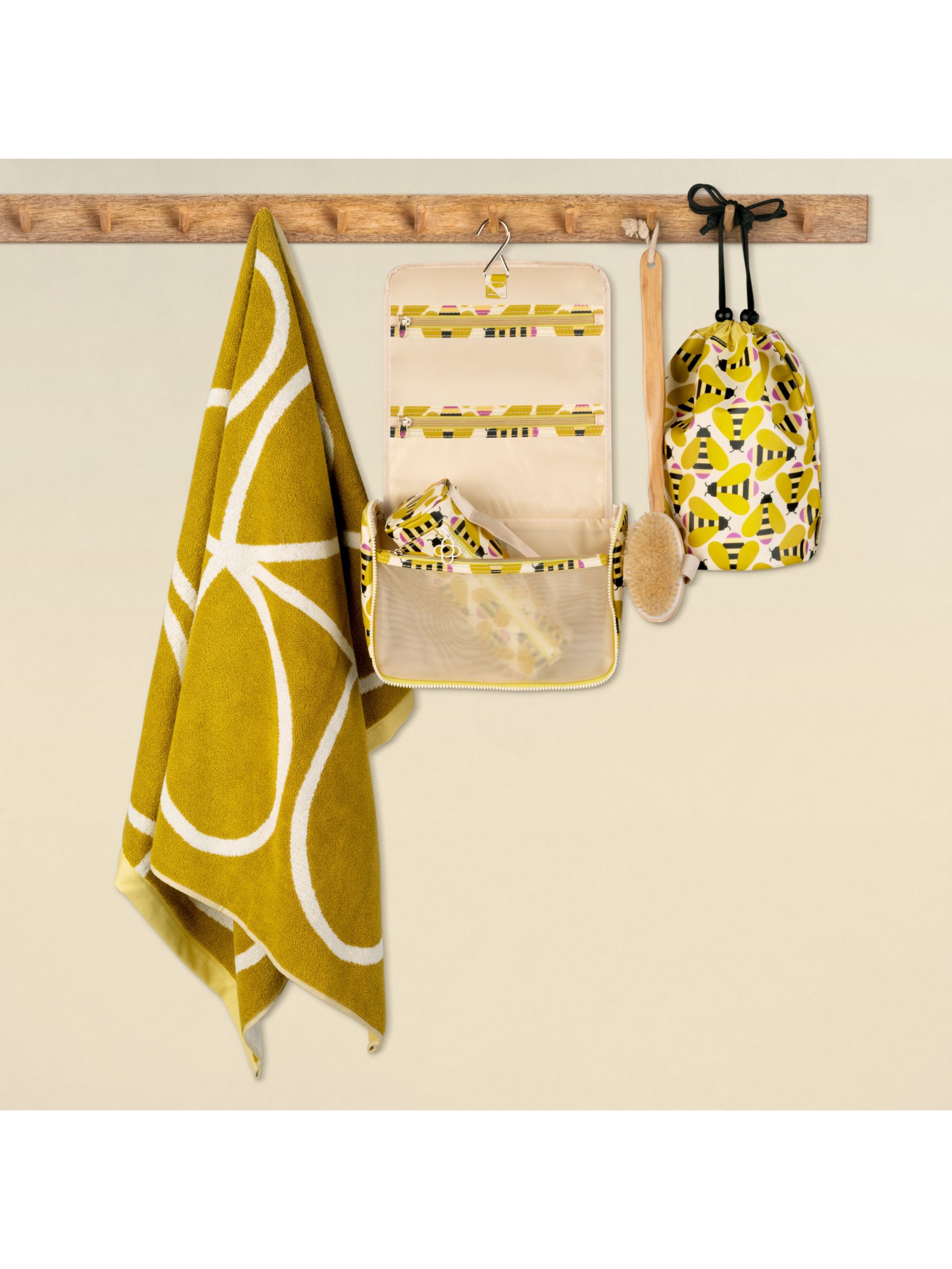 Orla Kiely Bee Hanging Wash Bag at John Lewis & Partners