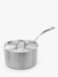 Samuel Groves Tri-Ply Stainless Steel Saucepan & Lid, 20cm