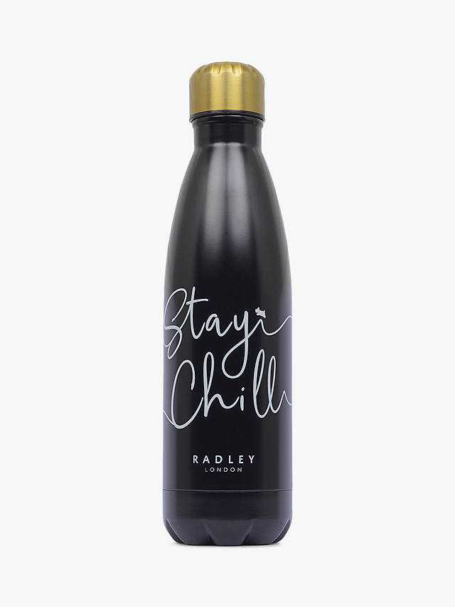 Radley Stay Chill Stainless Steel Drinks Bottle, 500ml, Black