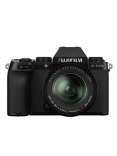 Fujifilm X-S10 Compact System Camera with XF 18-55mm Lens, 4K Ultra HD, 26.1MP, Wi-Fi, Bluetooth, OLED EVF, 3” Vari-angle LCD Touch Screen, Black