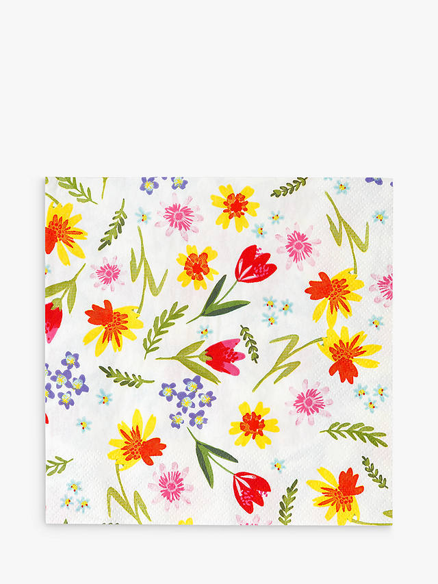 Talking Tables Floral Recyclable Paper Napkins, Pack of 20
