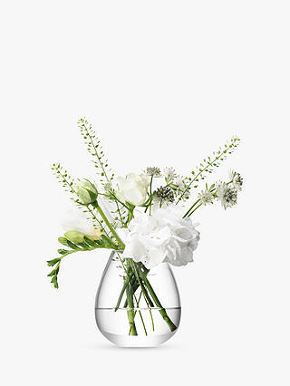 LSA International Mini Flower Table Vase, H9.5cm, Clear