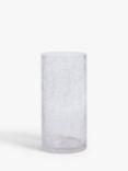 John Lewis ANYDAY Crackle Cylinder Vase, H25cm, Clear