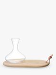 LSA International Wine 1.4L Glass Carafe & Oak Wood Cheese Board Set