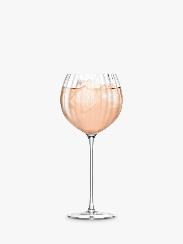 LSA International Aurelia Optic Gin Cocktail Balloon Glass, Set of 4, 570ml, Clear