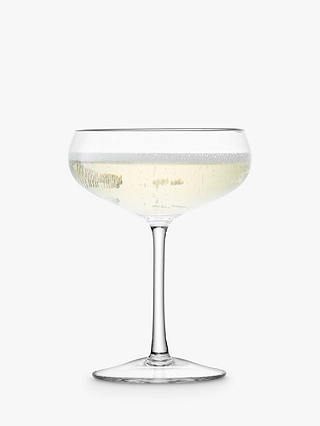 LSA International Wine Champagne Coupe Saucers, Set of 4, 215ml, Clear