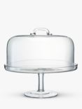 LSA International Serve Arch Glass Domed Cake Stand, 34.5cm, Clear
