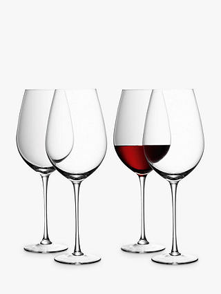 LSA International Wine Large Red Wine Goblets, Set of 4, 850ml, Clear