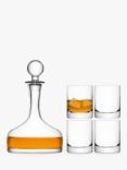 LSA International Bar Whiskey1.6L Decanter & 4 x 250ml Glass Tumbler Set