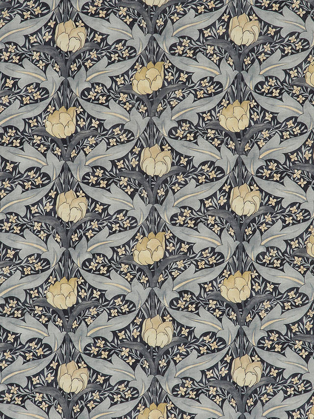 GP & J Baker Tulip & Jasmine Furnishing Fabric, Indigo/Ivory