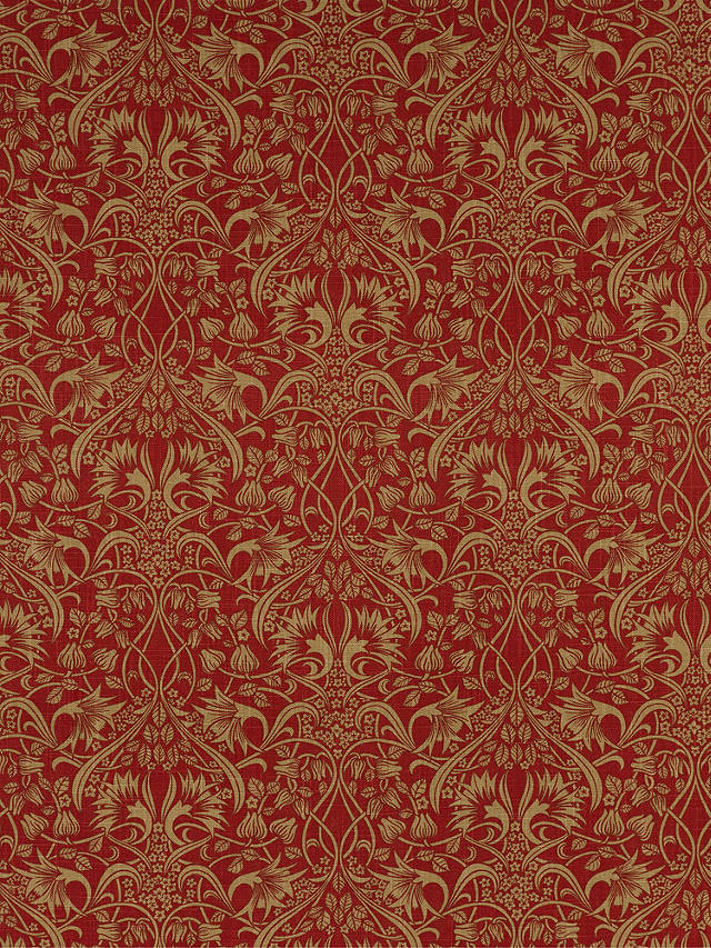 GP & J Baker Fritillerie Furnishing Fabric, Red/Sand