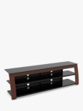 AVF Kivu 1800 TV Stand for TVs up to 90", Walnut & Black Glass