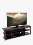 AVF Kivu 1800 TV Stand for TVs up to 90", Walnut & Black Glass