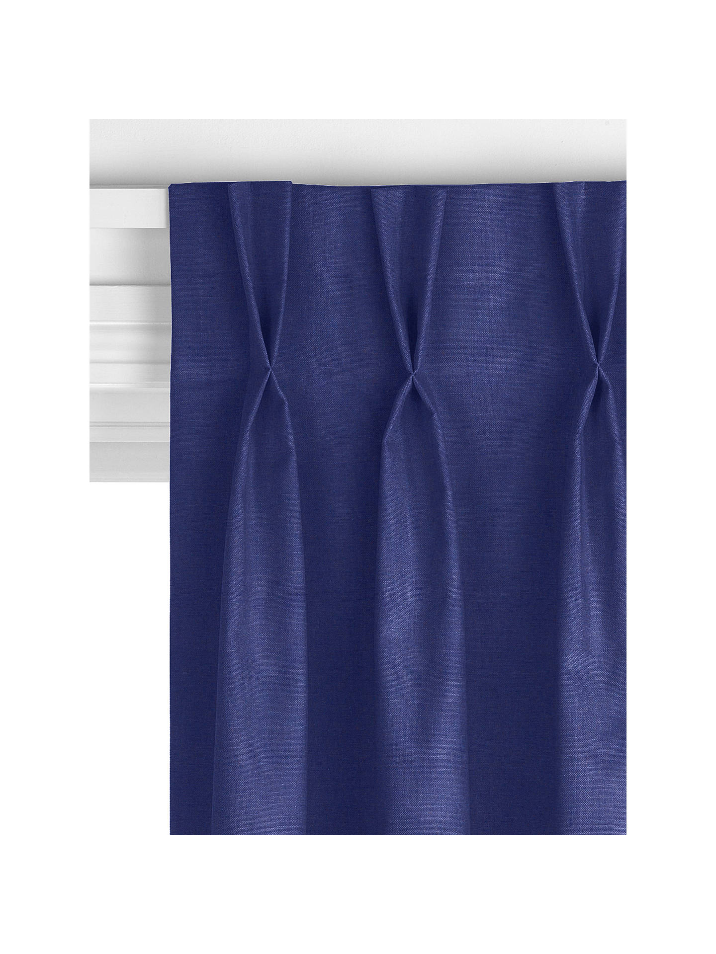 John Lewis & Partners Linen Look Made to Measure Curtains, Navy