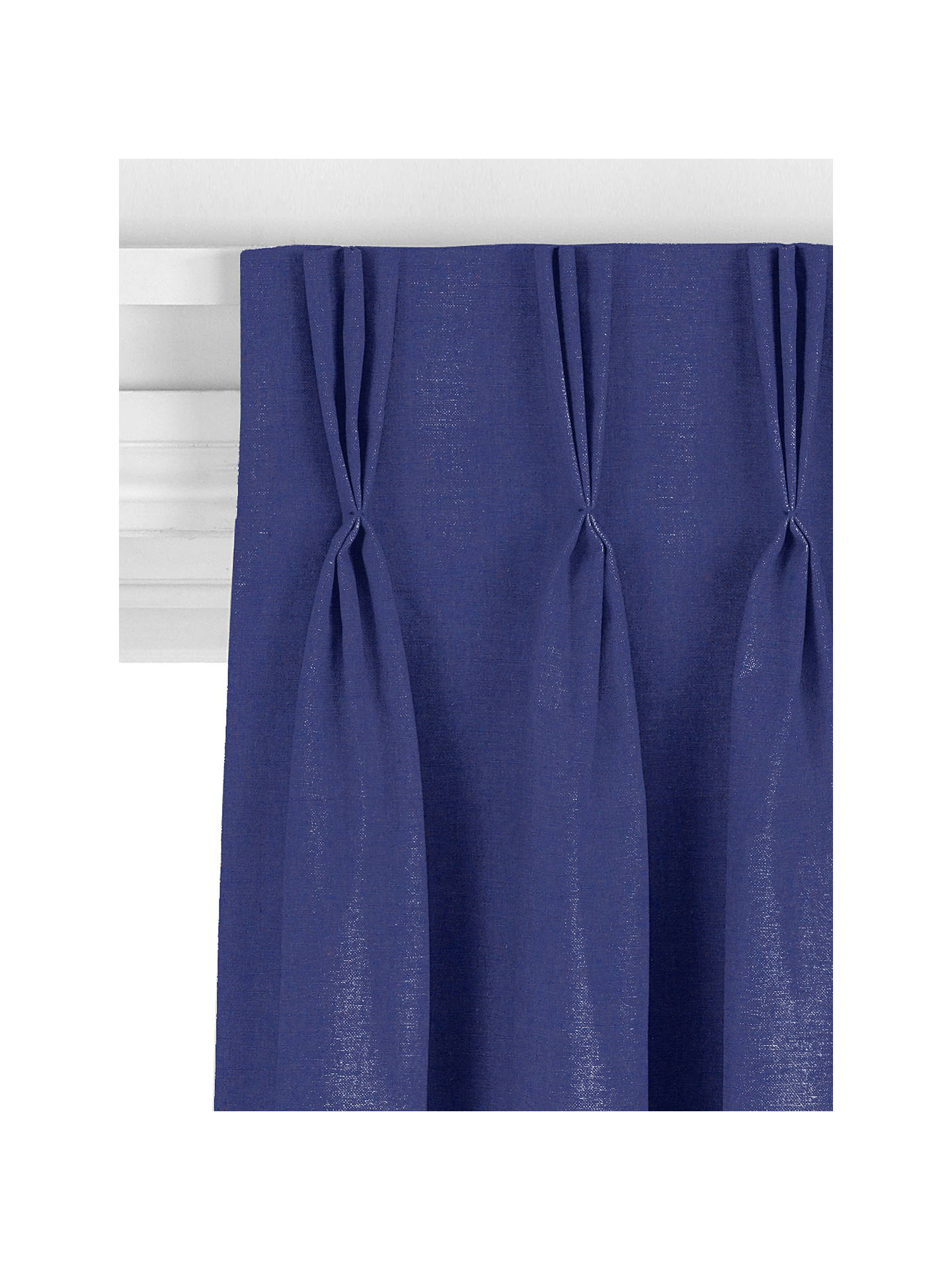 John Lewis & Partners Linen Look Made to Measure Curtains, Navy