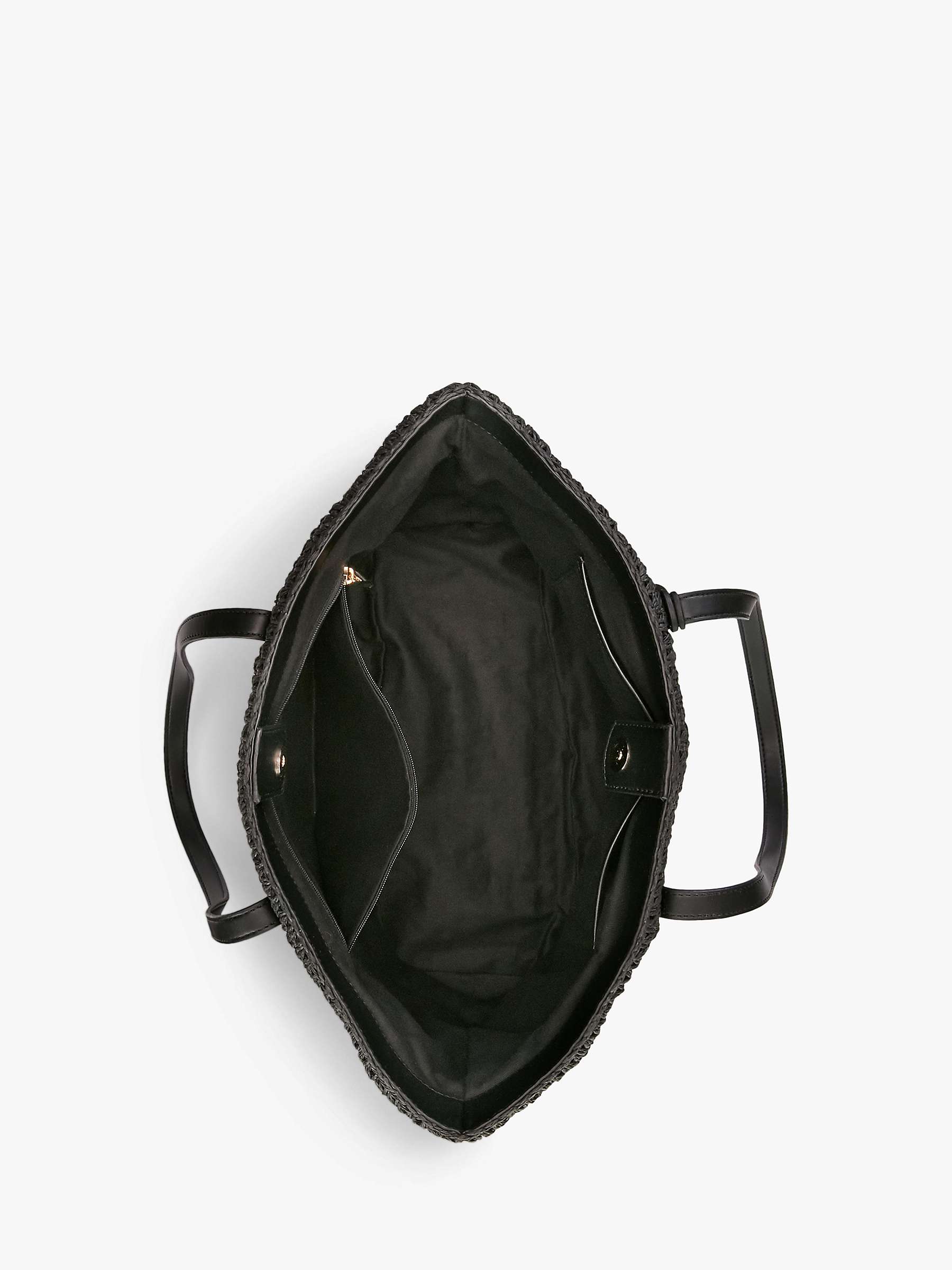 Buy Lauren Ralph Lauren Straw Tote Bag, Black Online at johnlewis.com