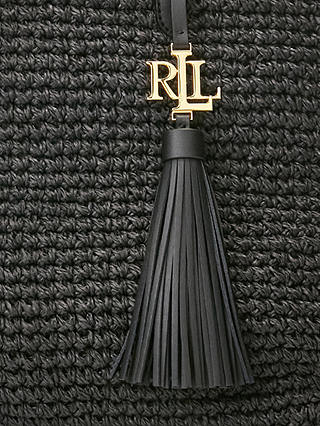 Lauren Ralph Lauren Straw Tote Bag, Black