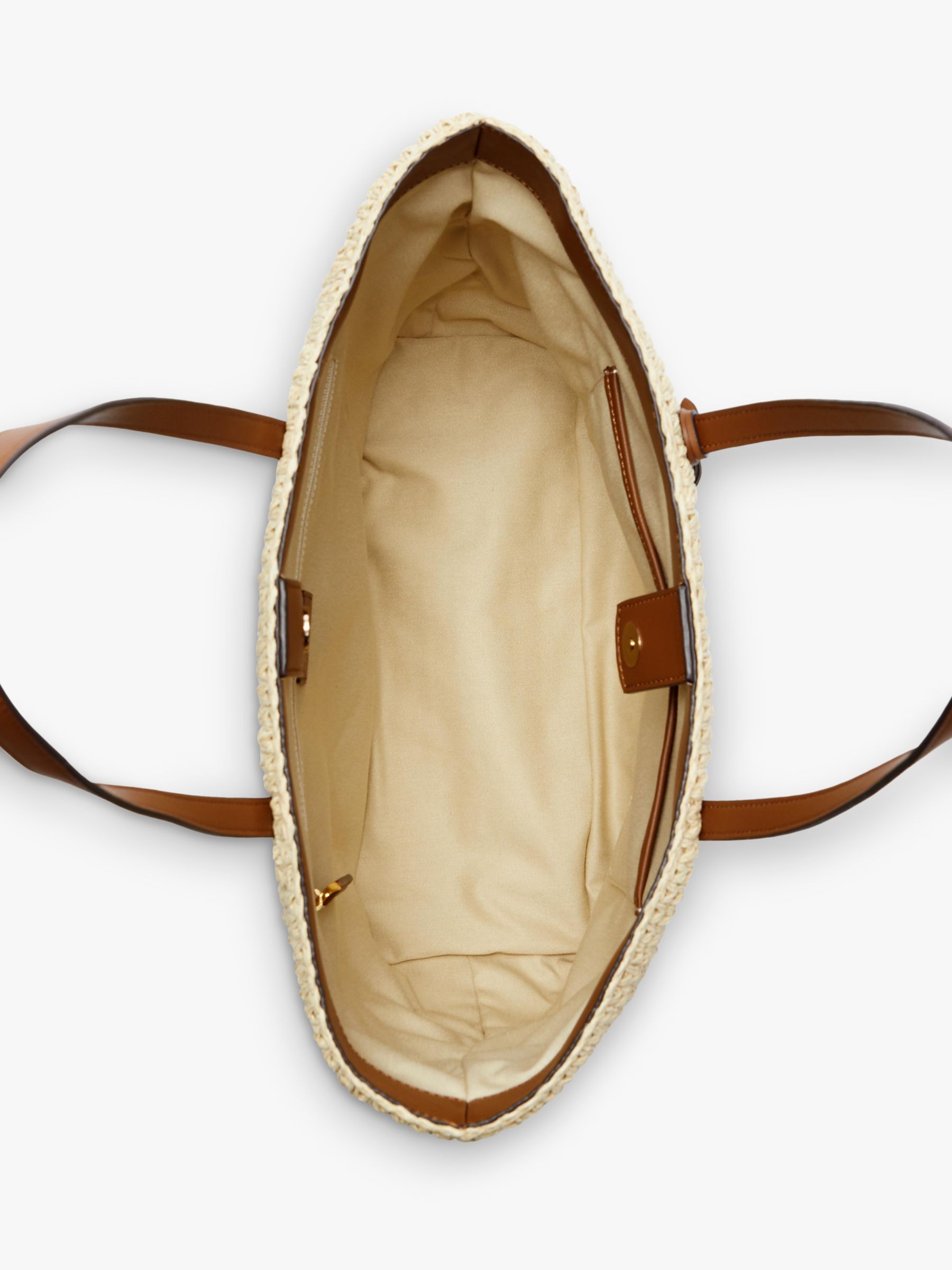 Buy Lauren Ralph Lauren Straw Tote Bag, Natural Online at johnlewis.com