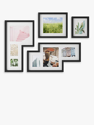 Umbra Mingle Gallery Wall Multi-aperture Photo Frame Set, 9 Photo, Black