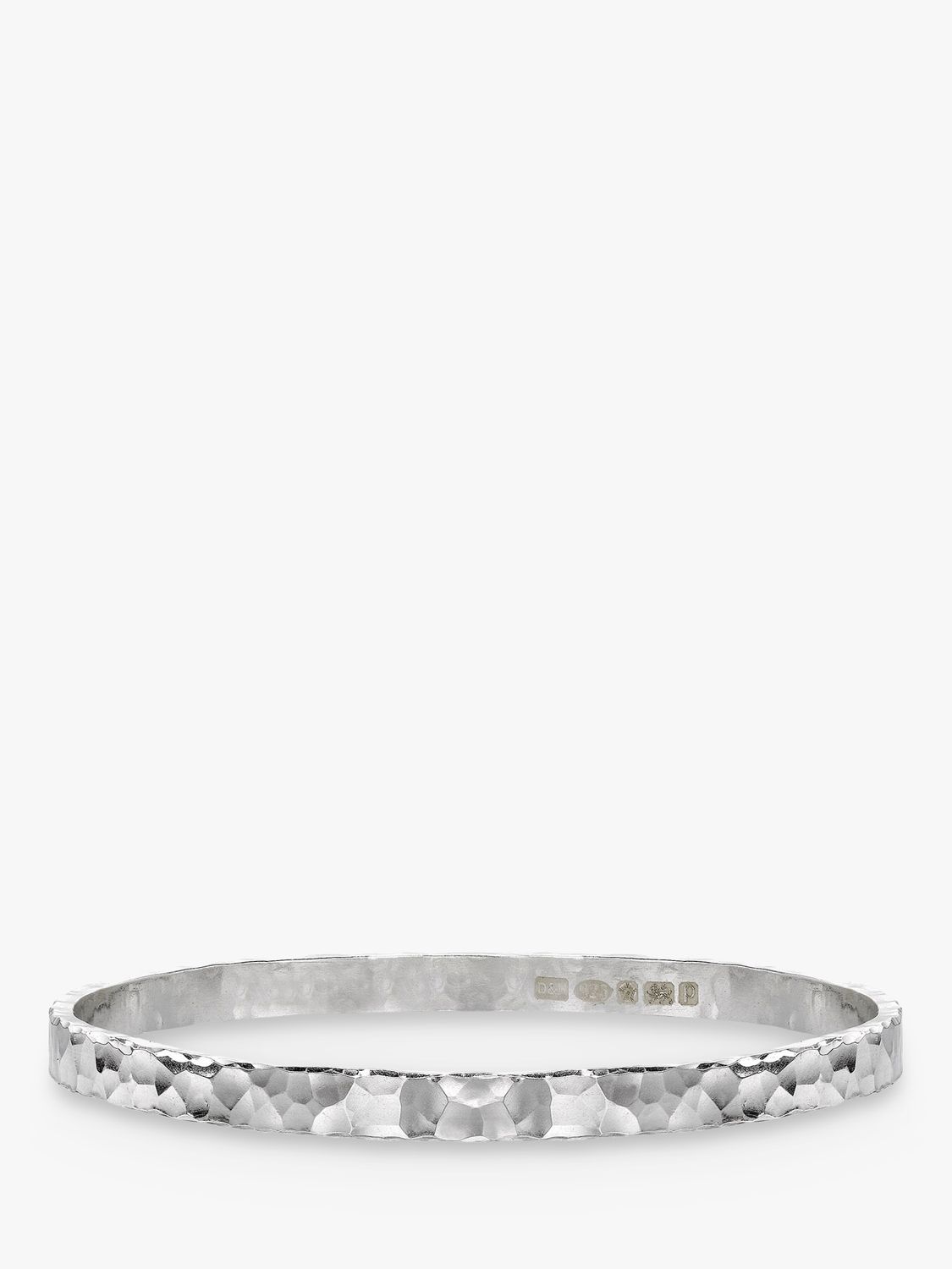 Dower & Hall Hammered Nomad Bangle, Silver