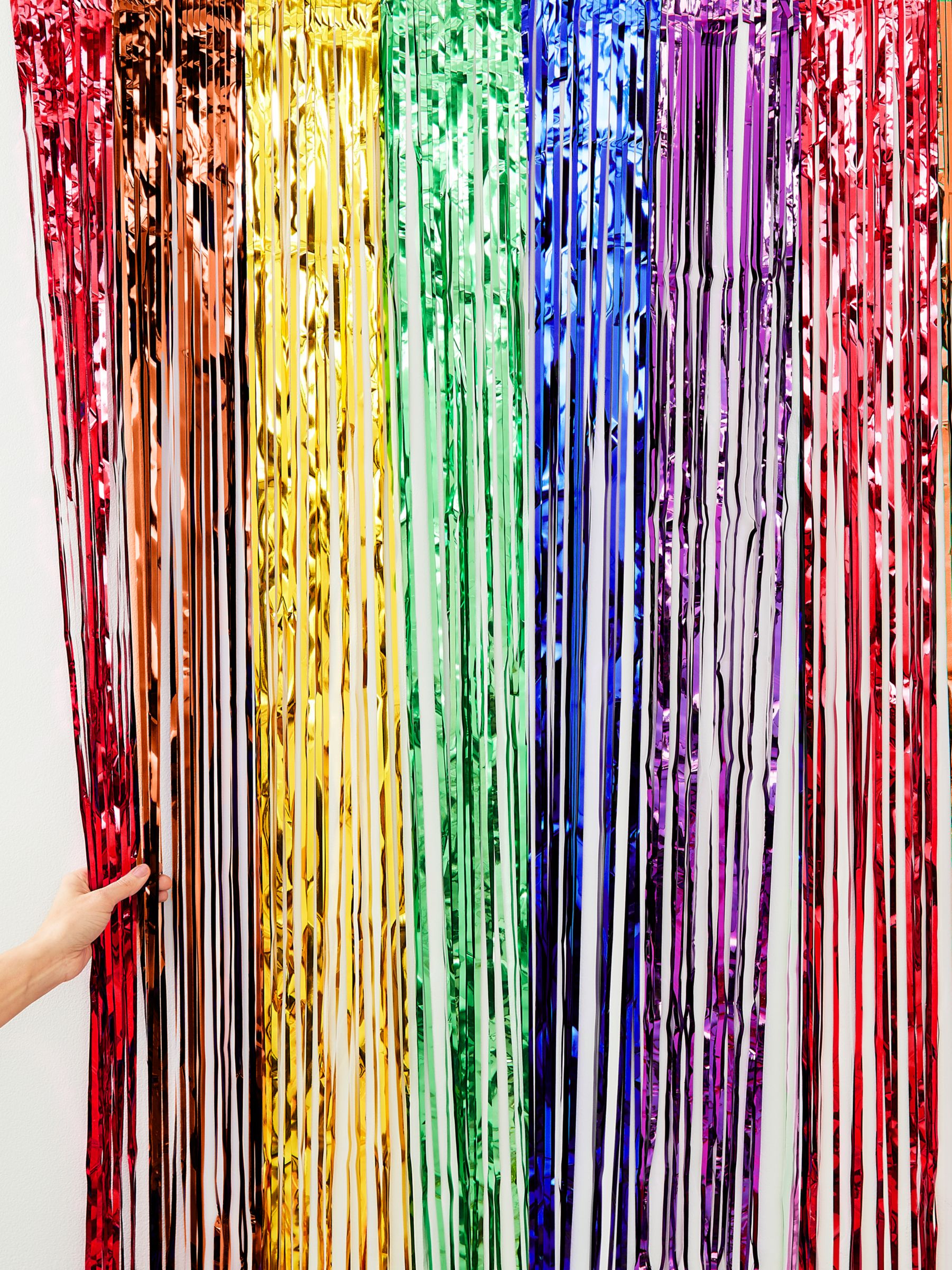 rainbow fringe curtain