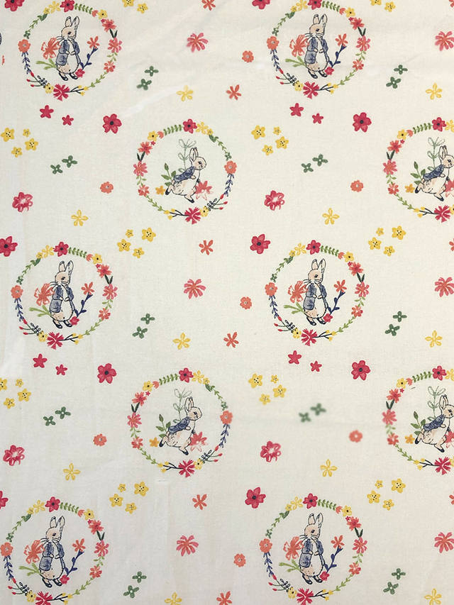 Visage Textiles Peter Rabbit Floral Wreath Print Fabric, Multi