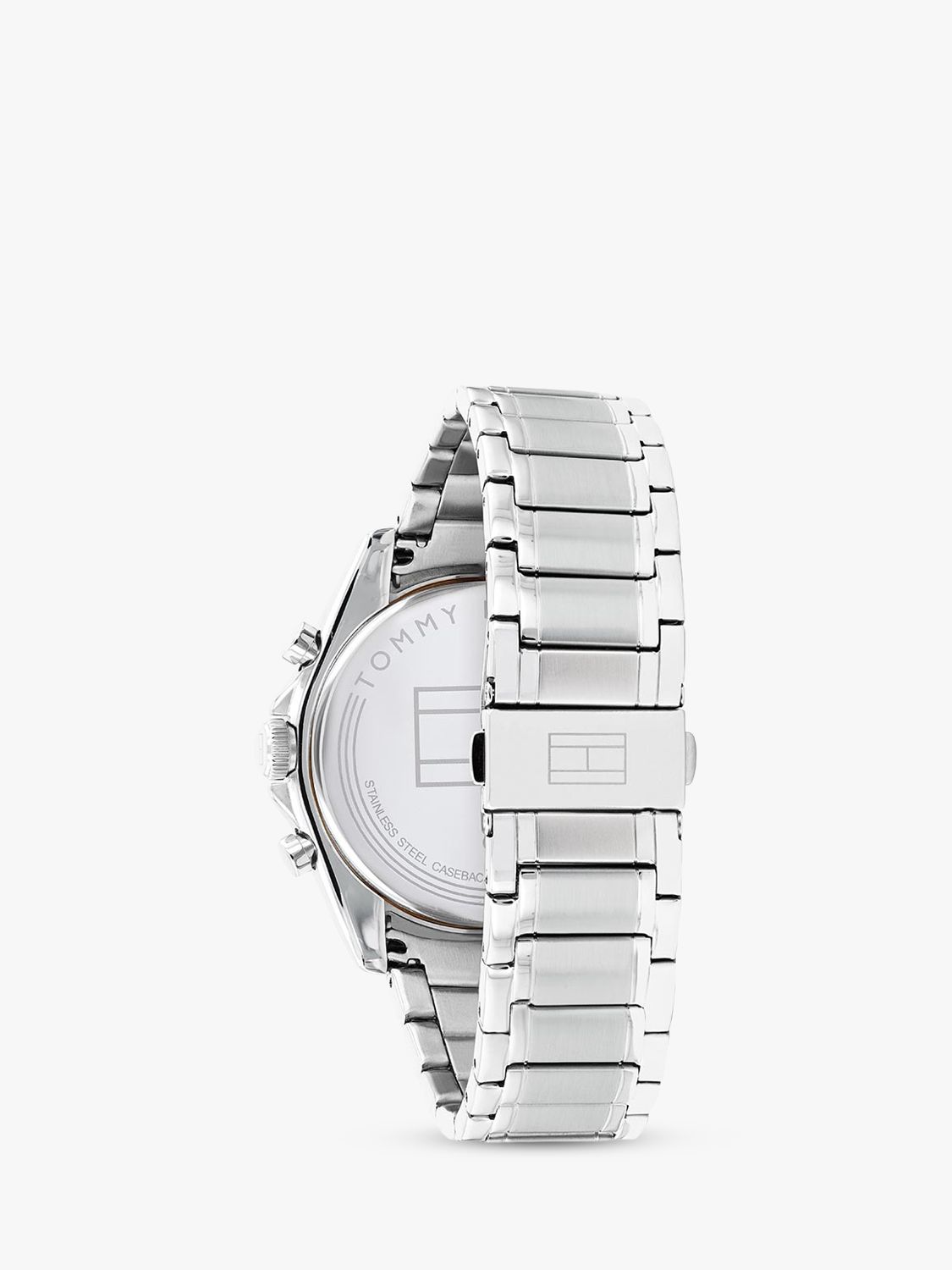 Tommy Hilfiger Men's Chronograph Bracelet Strap Watch, Silver/Black ...