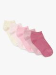 ANYDAY John Lewis & Partners Women's Cotton Mix Plain Trainer Socks, Pack of 5