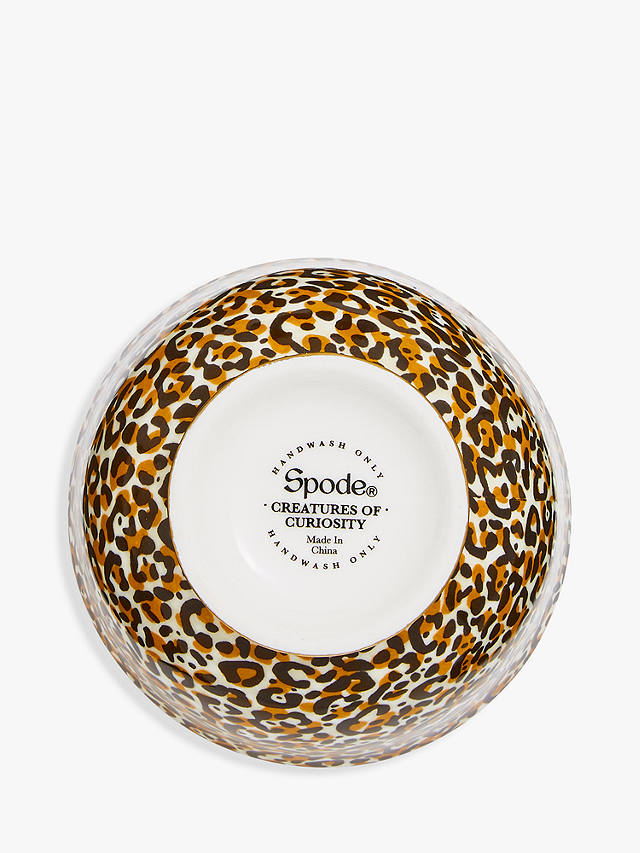Spode Creatures of Curiosity Leopard 22-Carat Gold Band Sugar Pot, Gold/Multi