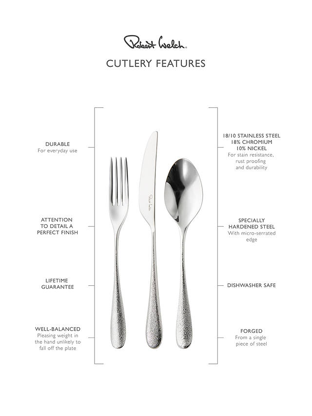 Robert Welch Sandstone Cutlery Set, 42 Piece/6 Place Settings