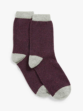 John Lewis Women's Wool Silk Blend Ankle Socks