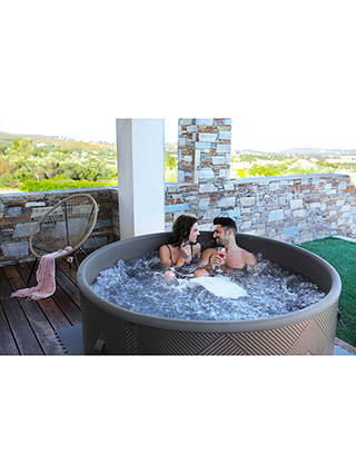 MSpa Mono Quick-Heating UV-Sanitised Round Inflatable Hot Tub with Filter Pack, Chemicals & Cover Bundle, 6 Person