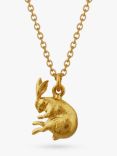 Alex Monroe Fables 22ct Gold Plated Sleeping Hare Pendant Necklace, Gold