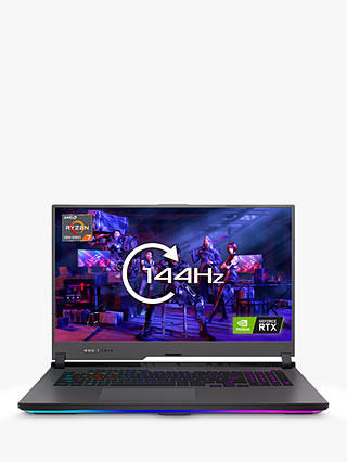 ASUS ROG STRIX G17 G713QM Gaming Laptop, AMD Ryzen 7 Processor, 16GB RAM, 1TB SSD, GeForce RTX 3060, 17.3" Full HD, Grey Eclipse