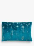 John Lewis Distressed Velvet Cushion, Spruce