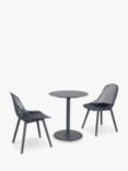 KETTLER Café Milano 2-Seater Garden Bistro Table & Chairs Set, Grey