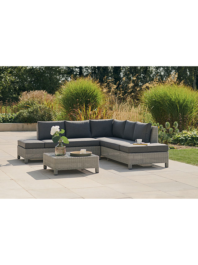 KETTLER Palma 5-Seater Garden Low Lounging Table & Chairs Set, White Wash