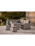 KETTLER Palma 8-Seat Garden Corner Casual Dining Table & Chairs Set with Firepit