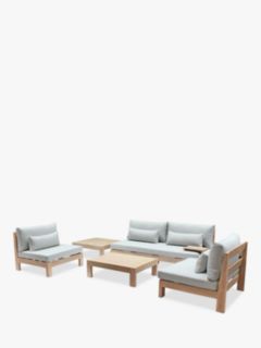 KETTLER Beach 4-Seat Garden Low Lounging Table & Chairs Set, FSC-Certified (Acacia Wood), Natural