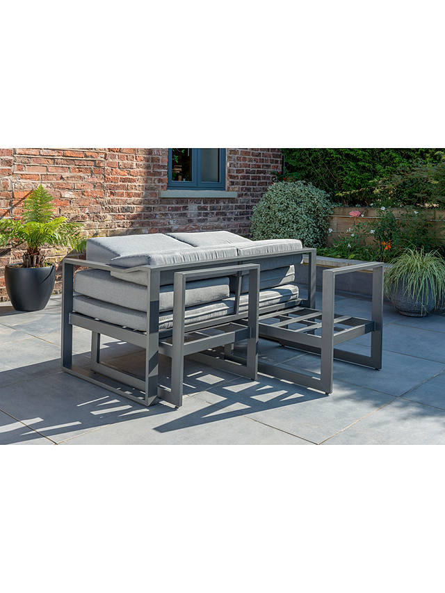 Menos by KETTLER Versa 4-Seat Garden Lounging Table & Chairs Set, Grey
