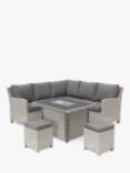 KETTLER Palma 7-Seat Mini Corner Garden Casual Dining Table & Chairs Set with Firepit