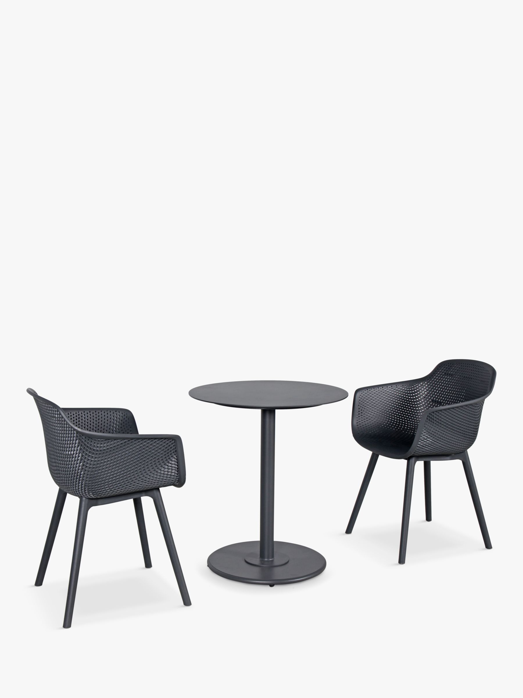 Photo of Kettler café vienna 2-seater garden bistro table & armchairs set grey