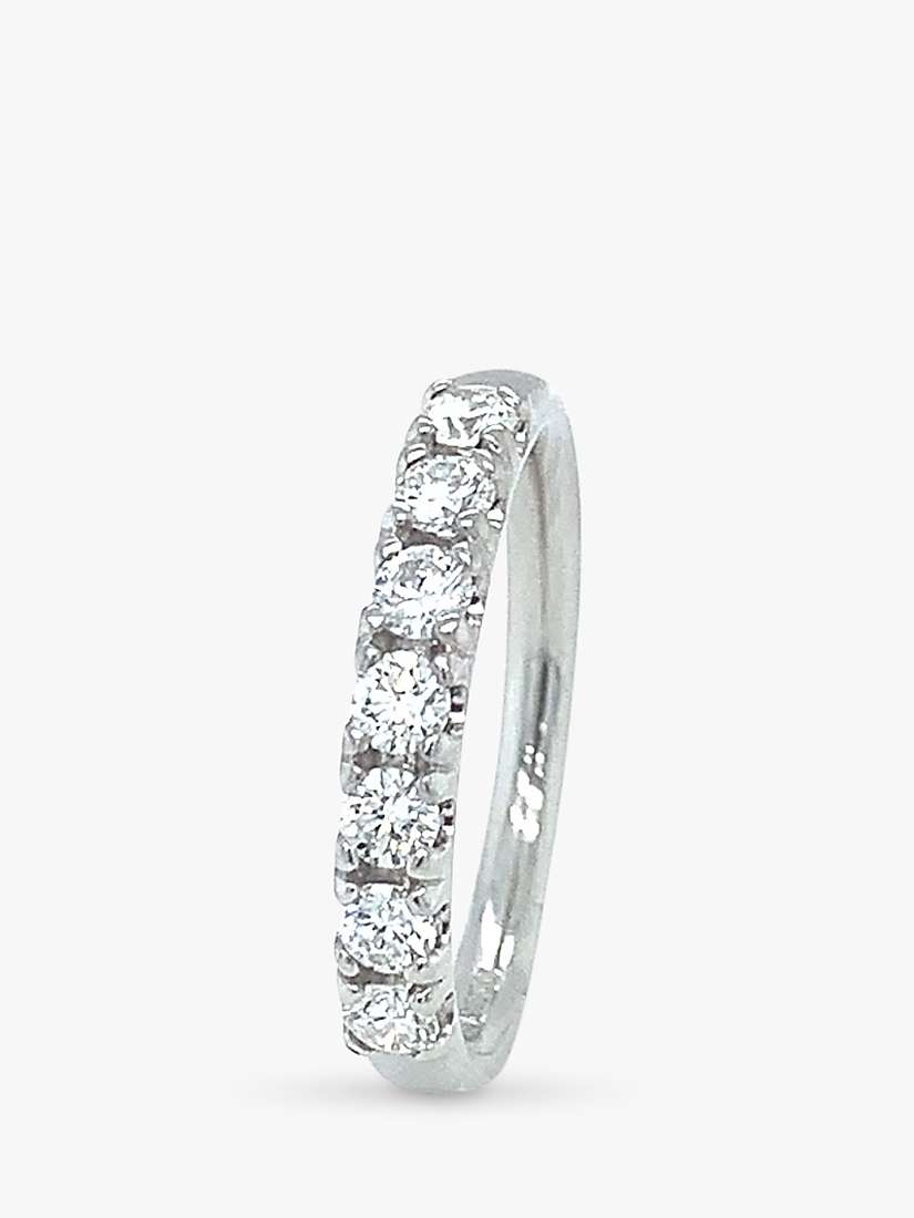Buy E.W Adams Platinum Half Eternity Diamond Ring, N Online at johnlewis.com
